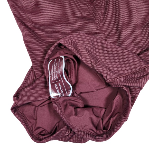 SPANX Shape Burgundy Halter One Piece Swimsuit XL Extra Large Swimwear $188 NWT - Picture 7 of 11